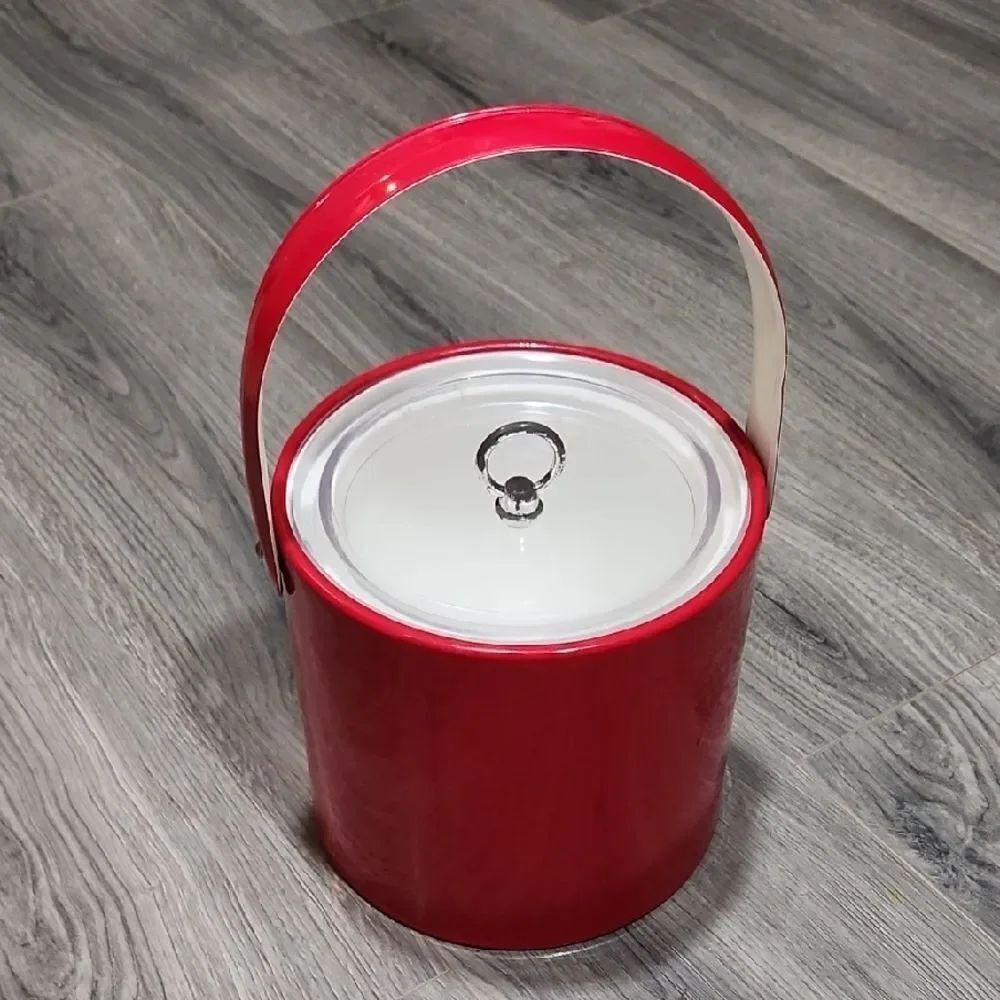 Vintage Red Patent Leather MCM GEORGE BRIARD USA Ice Bucket
